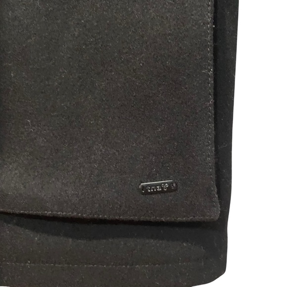 Aritzia Tna Black Wool 3/4 Sleeve Hooded Lined Winter Coat Jacket XS - Picture 8 of 13